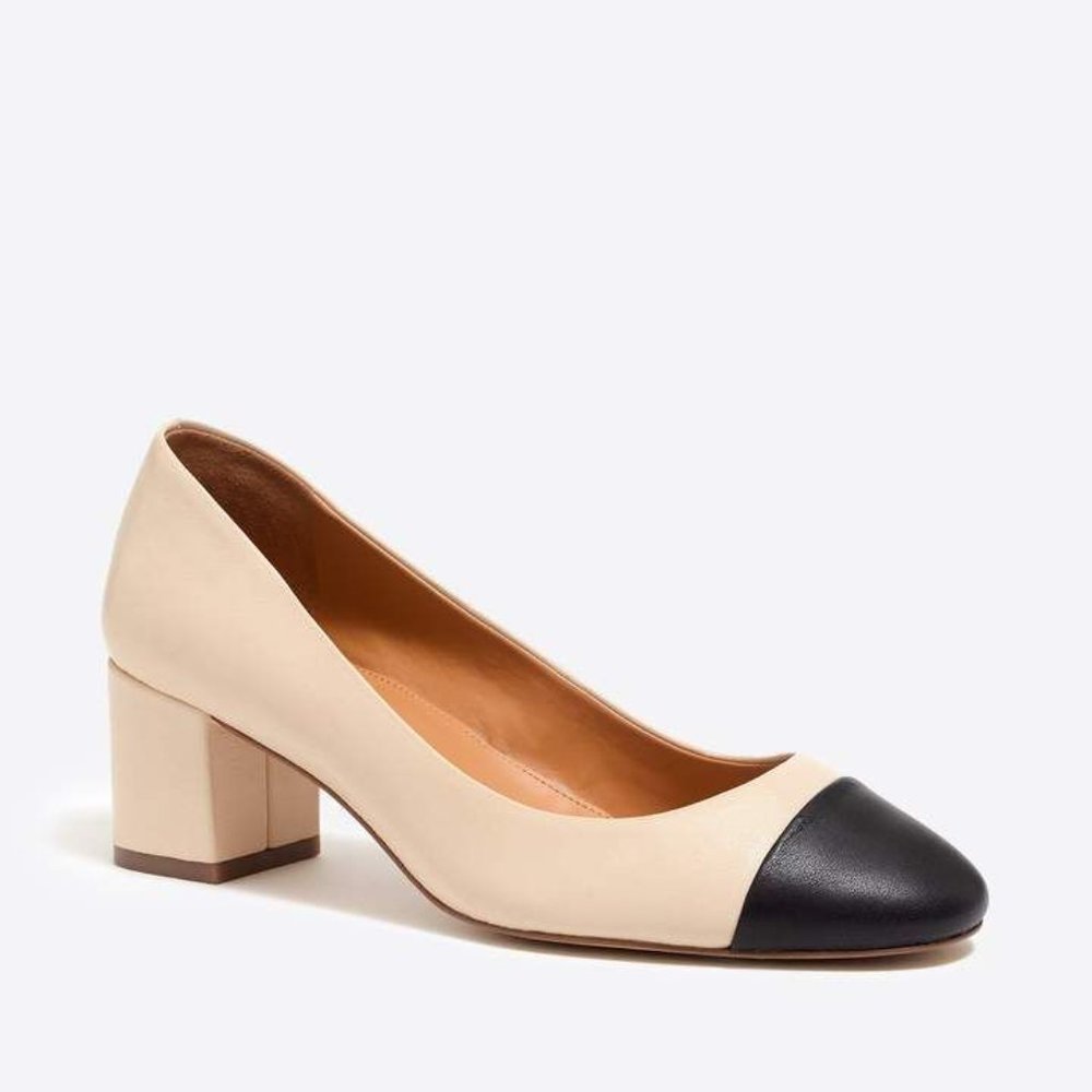 JCrew Factory Cap-toe Block Heel (NWOT)